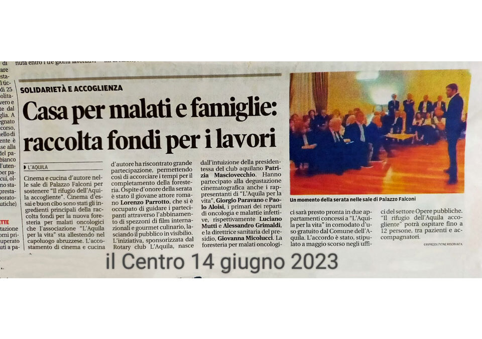 Successo cine-degustazione raccolta fondi foresteria malati oncologici