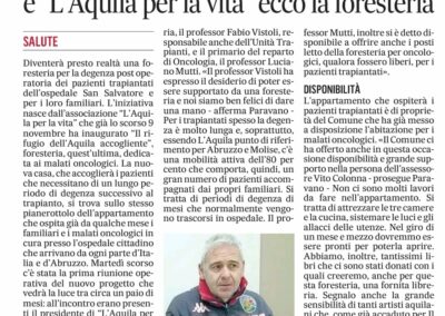 foresteria per la degenza post operatoria dei pazienti trapiantati